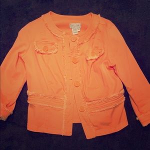 Orange jean jacket